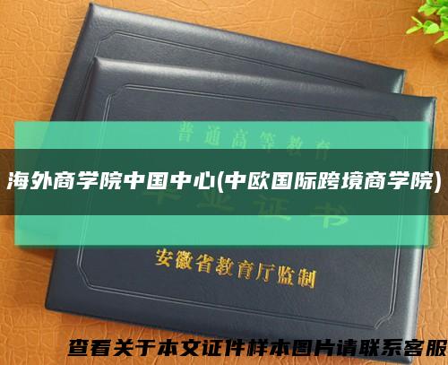 海外商学院中国中心(中欧国际跨境商学院)缩略图