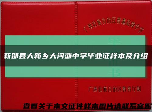 新邵县大新乡大河滩中学毕业证样本及介绍缩略图