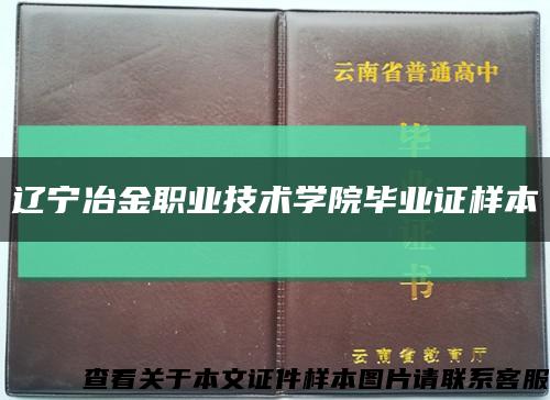 辽宁冶金职业技术学院毕业证样本缩略图