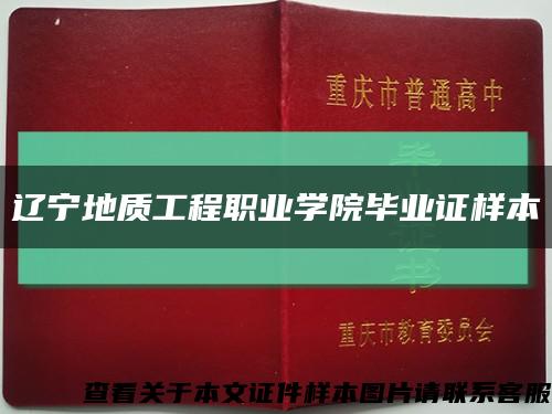 辽宁地质工程职业学院毕业证样本缩略图