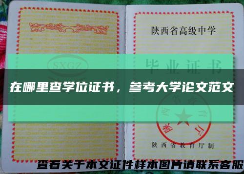 在哪里查学位证书，参考大学论文范文缩略图