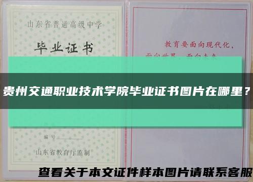 贵州交通职业技术学院毕业证书图片在哪里？缩略图