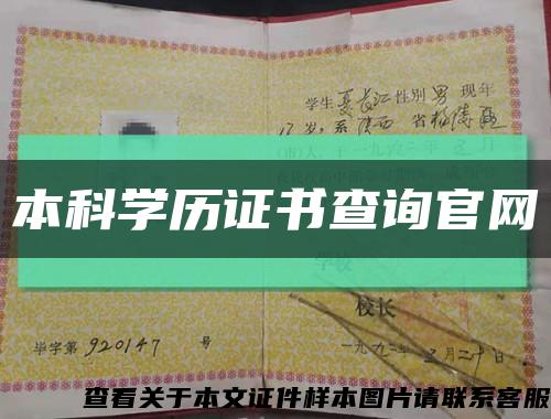 本科学历证书查询官网缩略图