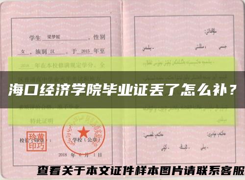 海口经济学院毕业证丢了怎么补？缩略图