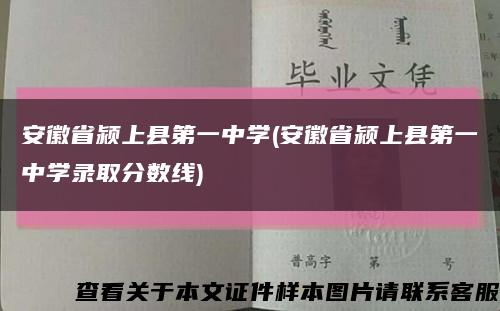 安徽省颍上县第一中学(安徽省颍上县第一中学录取分数线)缩略图