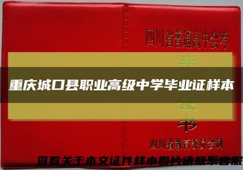 重庆城口县职业高级中学毕业证样本缩略图