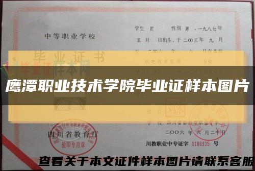 鹰潭职业技术学院毕业证样本图片缩略图