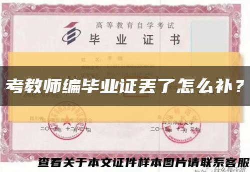 考教师编毕业证丢了怎么补？缩略图