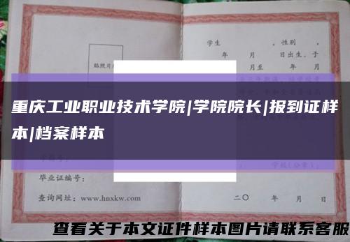 重庆工业职业技术学院|学院院长|报到证样本|档案样本缩略图