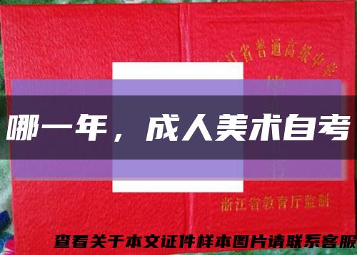 哪一年，成人美术自考缩略图