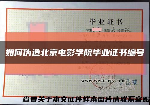 如何伪造北京电影学院毕业证书编号缩略图