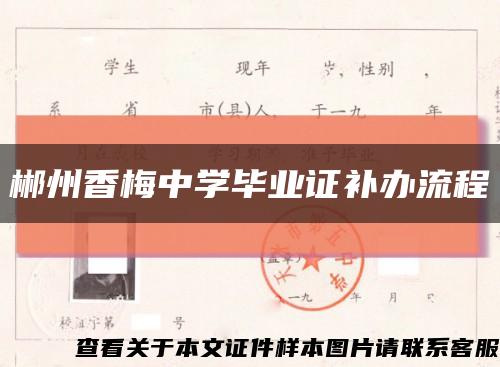 郴州香梅中学毕业证补办流程缩略图