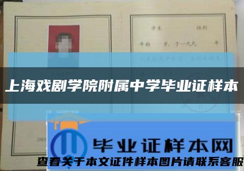 上海戏剧学院附属中学毕业证样本缩略图