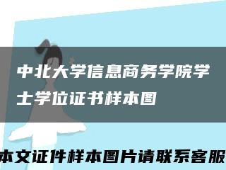 中北大学信息商务学院学士学位证书样本图缩略图