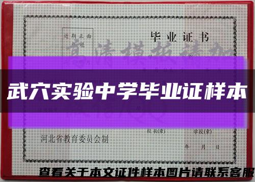 武穴实验中学毕业证样本缩略图