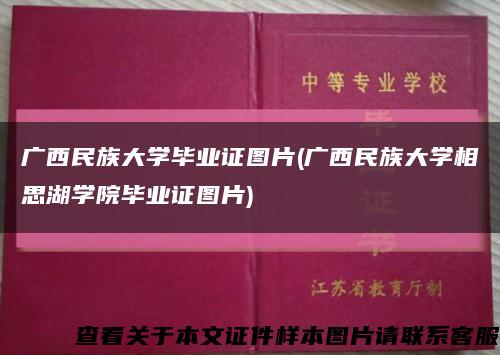 广西民族大学毕业证图片(广西民族大学相思湖学院毕业证图片)缩略图