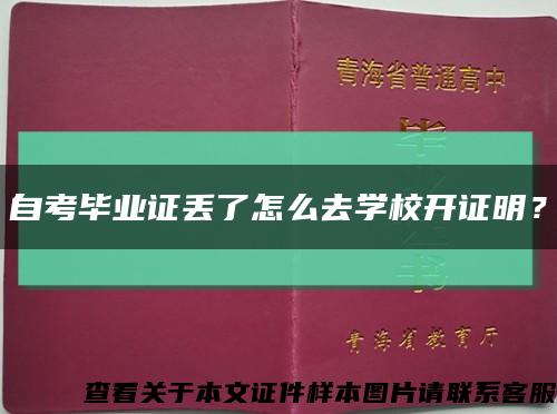 自考毕业证丢了怎么去学校开证明？缩略图