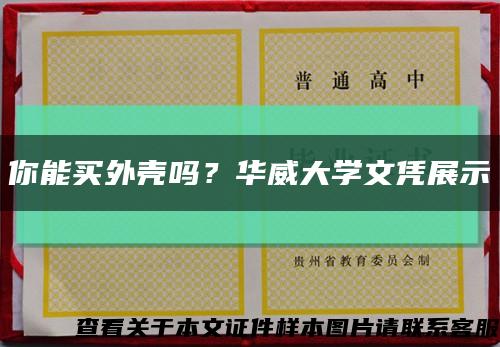 你能买外壳吗？华威大学文凭展示缩略图