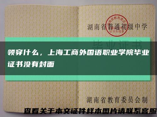 领穿什么，上海工商外国语职业学院毕业证书没有封面缩略图