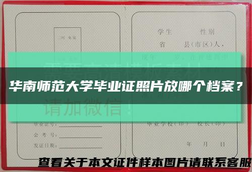 华南师范大学毕业证照片放哪个档案？缩略图