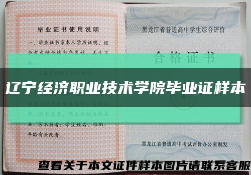 辽宁经济职业技术学院毕业证样本缩略图