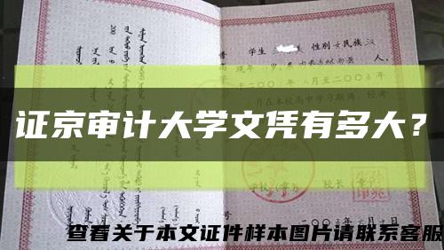 证京审计大学文凭有多大？缩略图