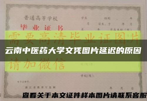 云南中医药大学文凭图片延迟的原因缩略图