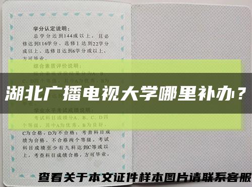 湖北广播电视大学哪里补办？缩略图