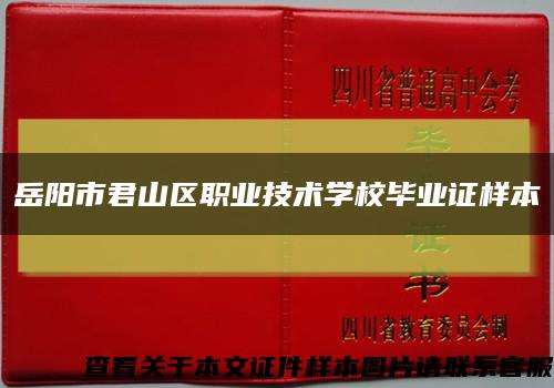 岳阳市君山区职业技术学校毕业证样本缩略图