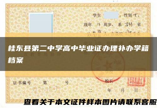 桂东县第二中学高中毕业证办理补办学籍档案缩略图