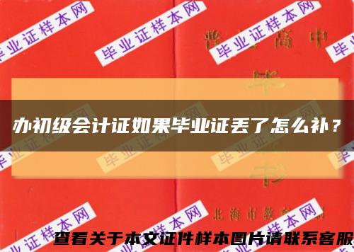 办初级会计证如果毕业证丢了怎么补？缩略图