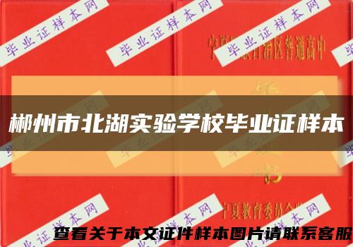 郴州市北湖实验学校毕业证样本缩略图