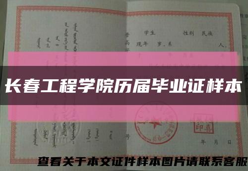 长春工程学院历届毕业证样本缩略图