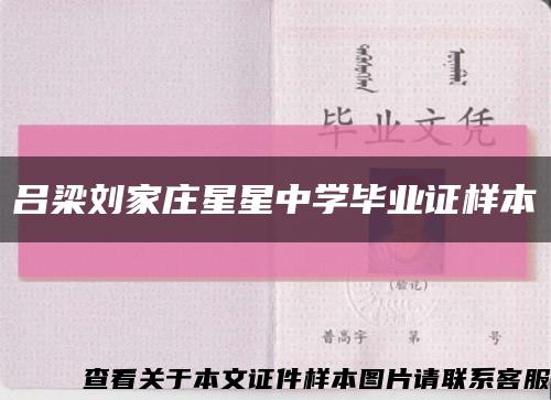 吕梁刘家庄星星中学毕业证样本缩略图