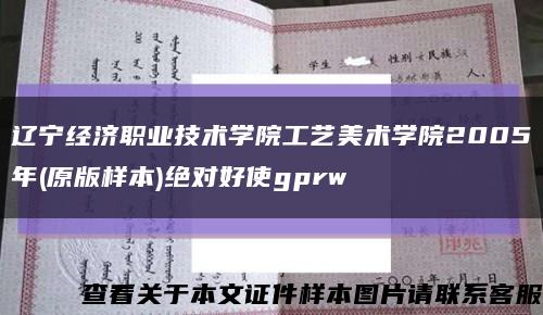 辽宁经济职业技术学院工艺美术学院2005年(原版样本)绝对好使gprw缩略图