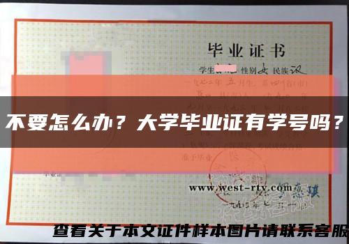 不要怎么办？大学毕业证有学号吗？缩略图