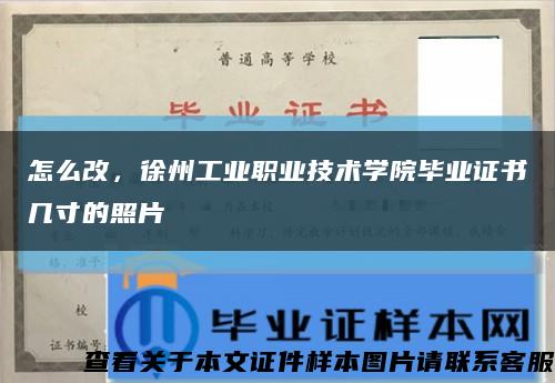 怎么改，徐州工业职业技术学院毕业证书几寸的照片缩略图