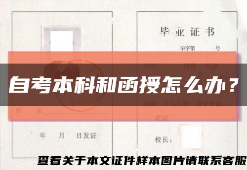 自考本科和函授怎么办？缩略图