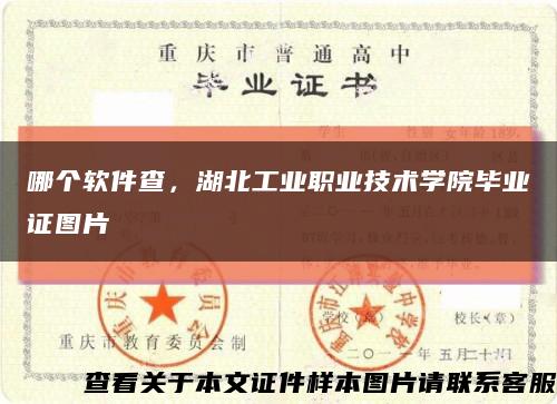 哪个软件查，湖北工业职业技术学院毕业证图片缩略图