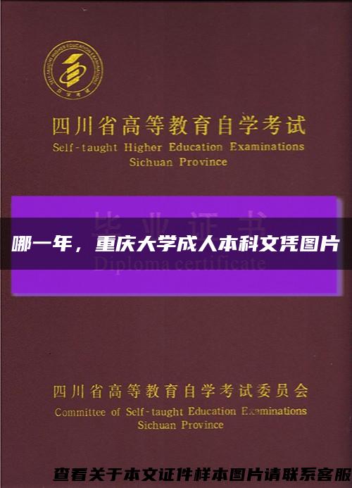 哪一年，重庆大学成人本科文凭图片缩略图