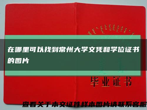 在哪里可以找到常州大学文凭和学位证书的图片缩略图