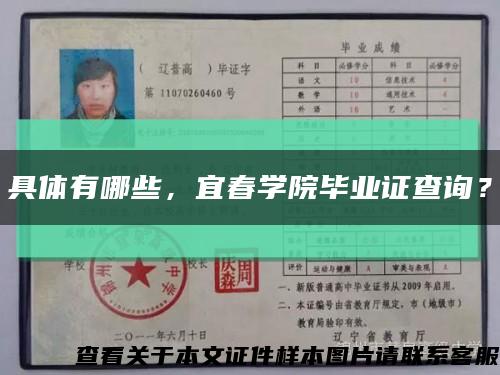 具体有哪些，宜春学院毕业证查询？缩略图