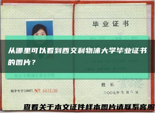 从哪里可以看到西交利物浦大学毕业证书的图片？缩略图