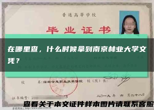 在哪里查，什么时候拿到南京林业大学文凭？缩略图