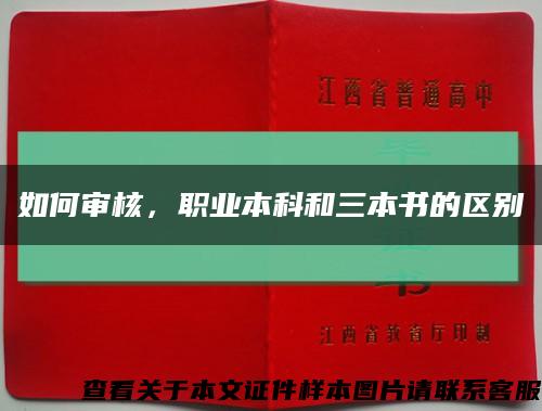 如何审核，职业本科和三本书的区别缩略图