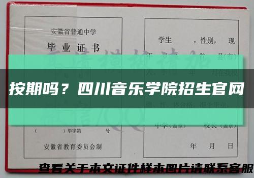按期吗？四川音乐学院招生官网缩略图
