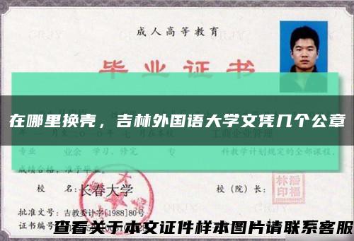 在哪里换壳，吉林外国语大学文凭几个公章缩略图