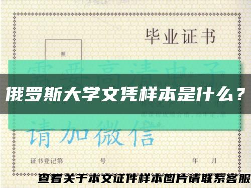 俄罗斯大学文凭样本是什么？缩略图