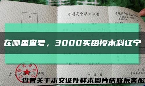 在哪里查号，3000买函授本科辽宁缩略图