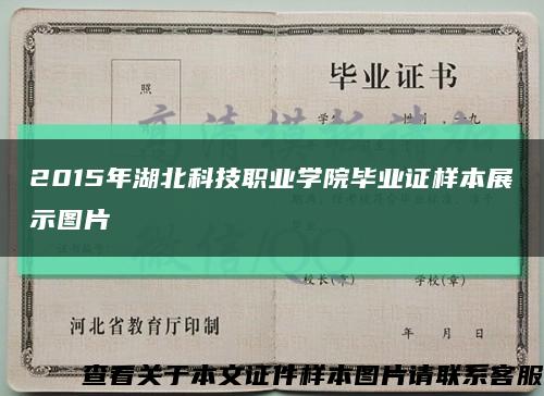 2015年湖北科技职业学院毕业证样本展示图片缩略图